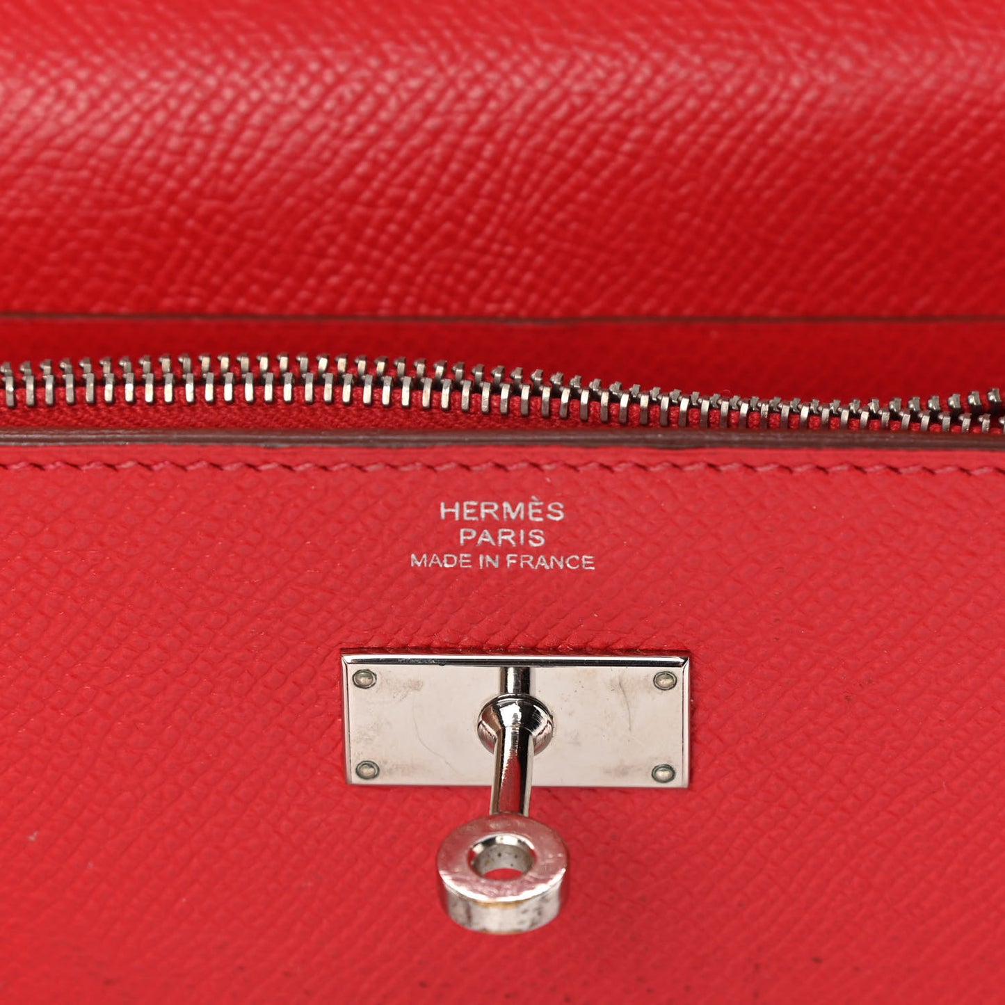 Epsom Kelly Longue Wallet Rouge Casaque