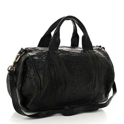 Alexander Wang Pebbled Lambskin Rockie Black Antique Brass Hardware 3 of 9