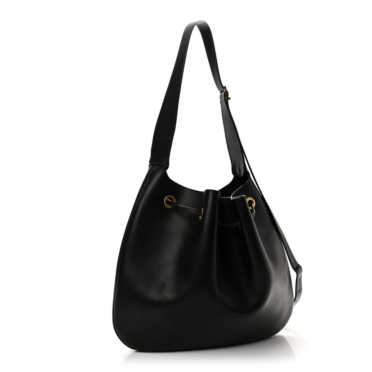 Saint Laurent Calfskin Medium Paris VII Flat Hobo Black 4 of 14