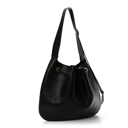 Saint Laurent Calfskin Medium Paris VII Flat Hobo Black 4 of 14