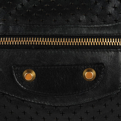 Balenciaga Agneau Laser Cut Cross Classic Gold Hardware City Black 14 of 14