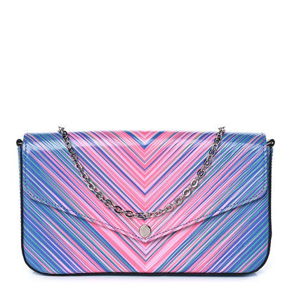 Louis Vuitton Epi Tropical Pochette Felicie Blue Rose 3 of 18