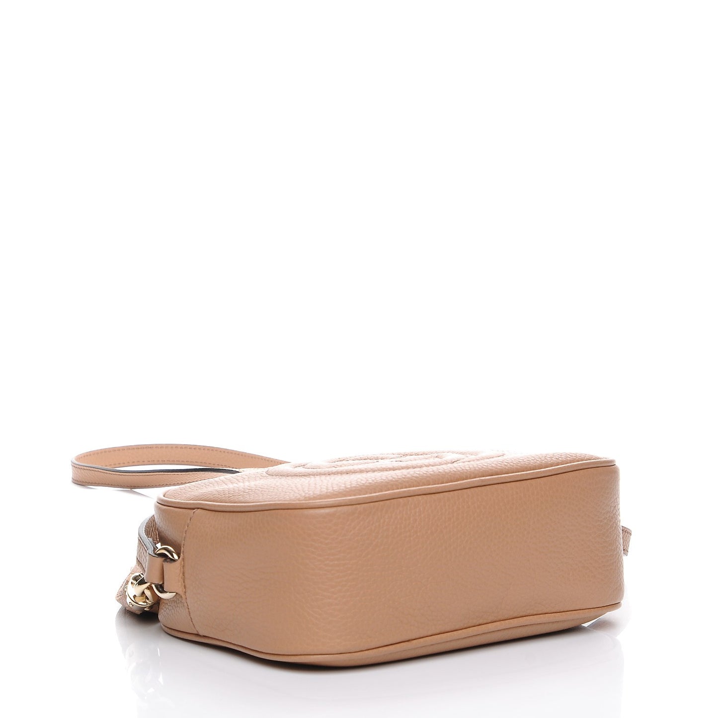 Pebbled Calfskin Small Soho Disco Bag Rose Beige