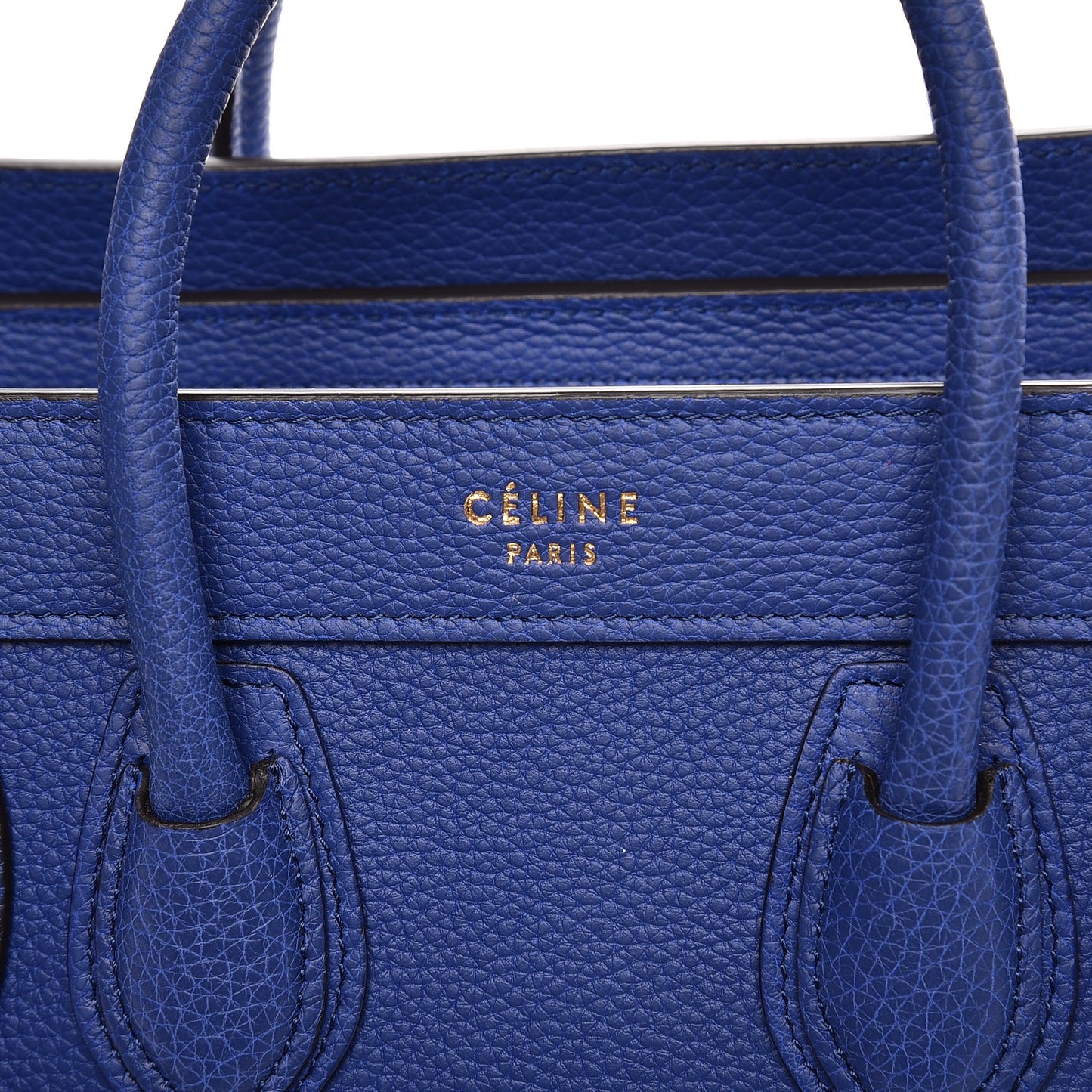 Drummed Calfskin Nano Luggage Indigo