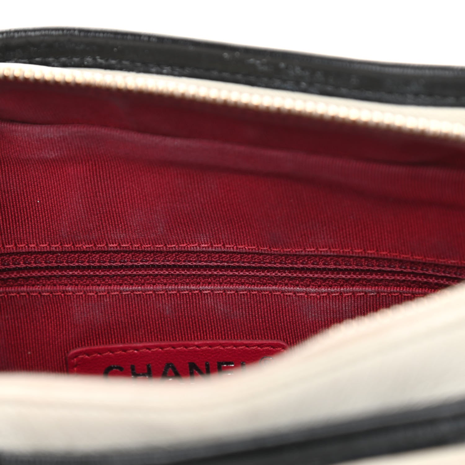 Chanel Aged Calfskin Quilted Small Gabrielle Hobo Black White 8 of 17
