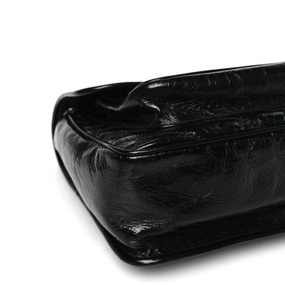 Saint Laurent Crinkled Calfskin Matelasse Monogram Medium Niki Chain Satchel Black 8 of 10