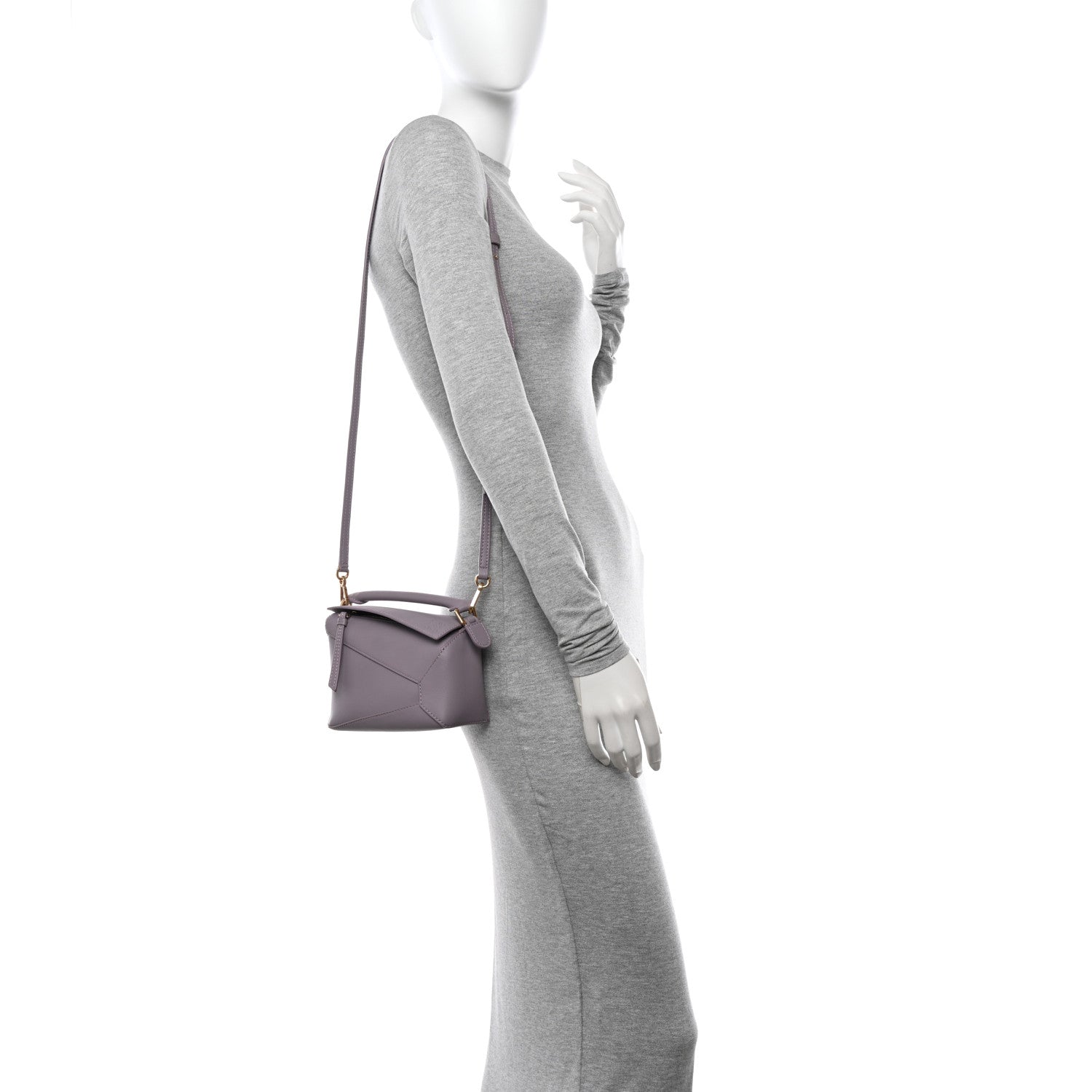 Loewe Calfskin Mini Puzzle Edge Bag Pale Aubergine Glaze 2 of 10