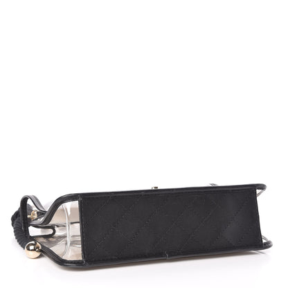 Chanel Lambskin PVC Sand By The Sea Flap With Pearl Strap Black 4 of 10