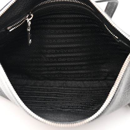Prada Vitello Daino Crossbody Bag Black 4 of 10