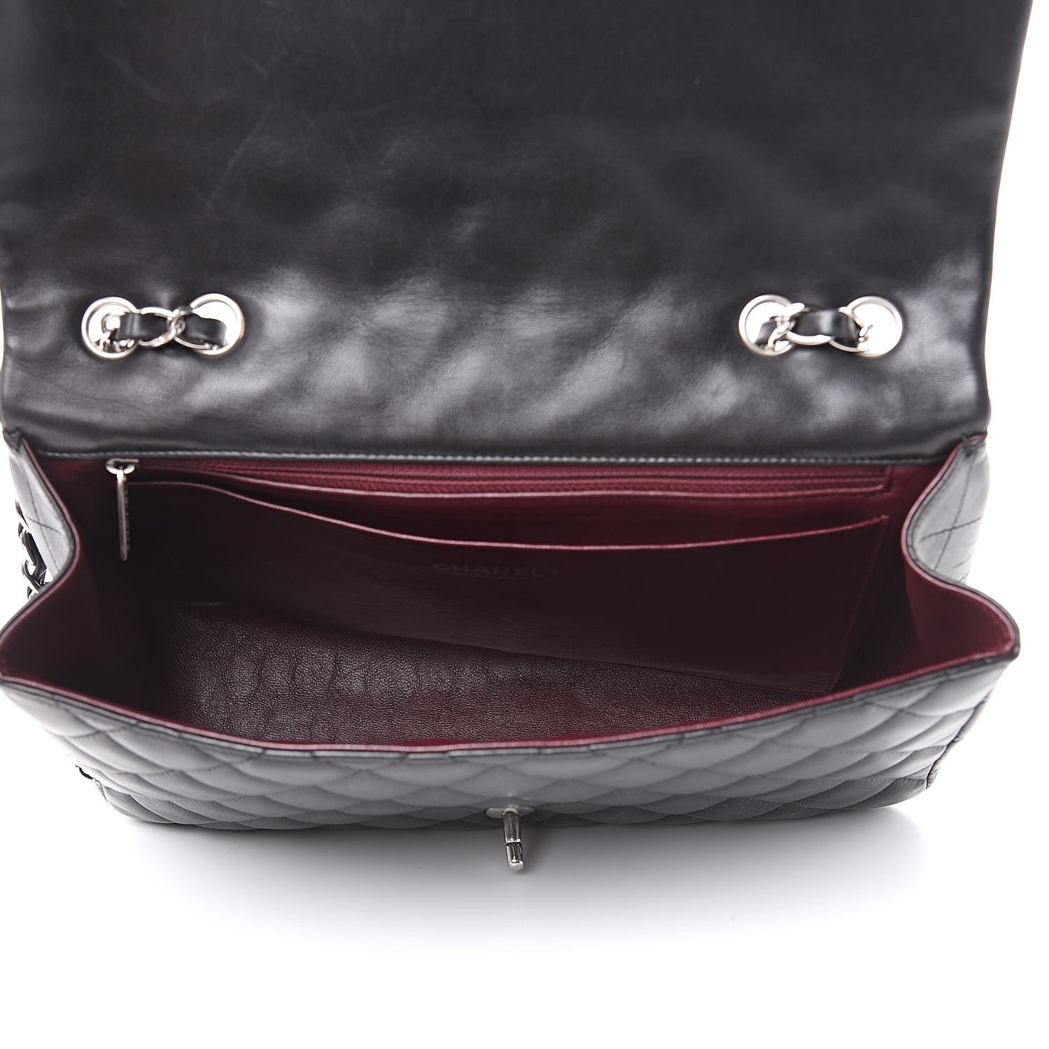 Chanel Lambskin Quilted Jumbo Single Flap Black 5 of 16