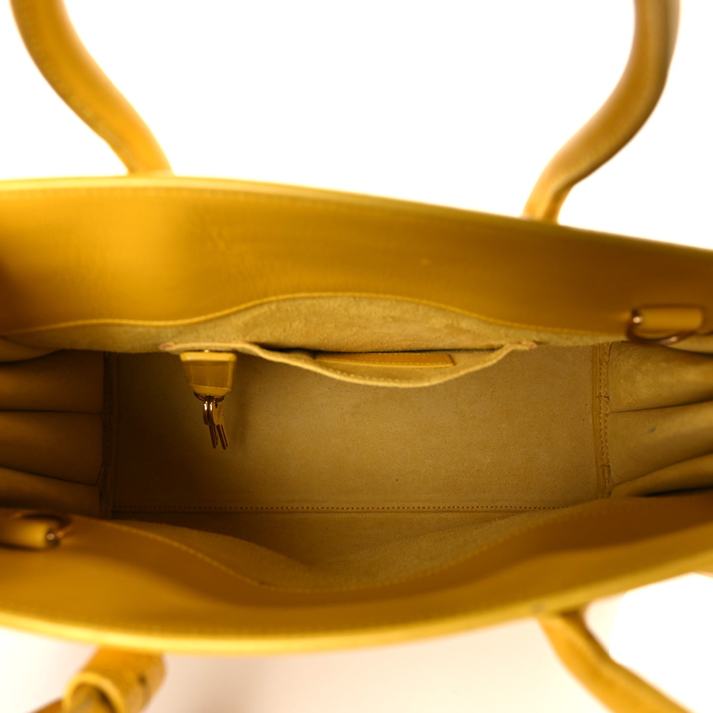 Grained Calfskin Baby Sac De Jour Yellow