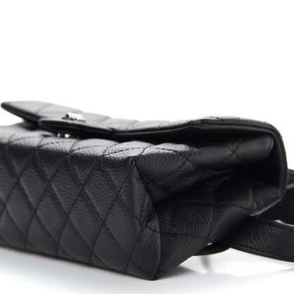 Chanel Grained Calfskin Quilted 2.55 Reissue Flap Belt Bag Clutch Black 10 of 10