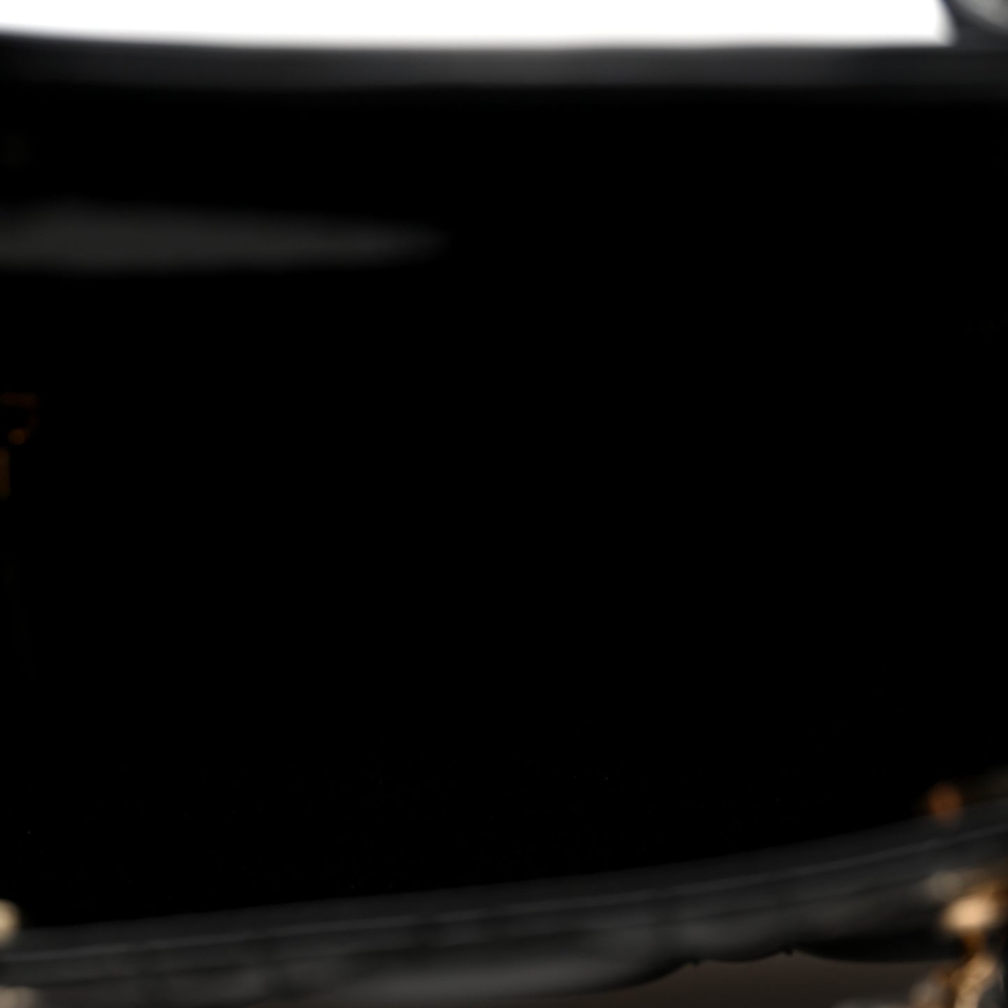 Patent Cannage Mini Lady Dior Black