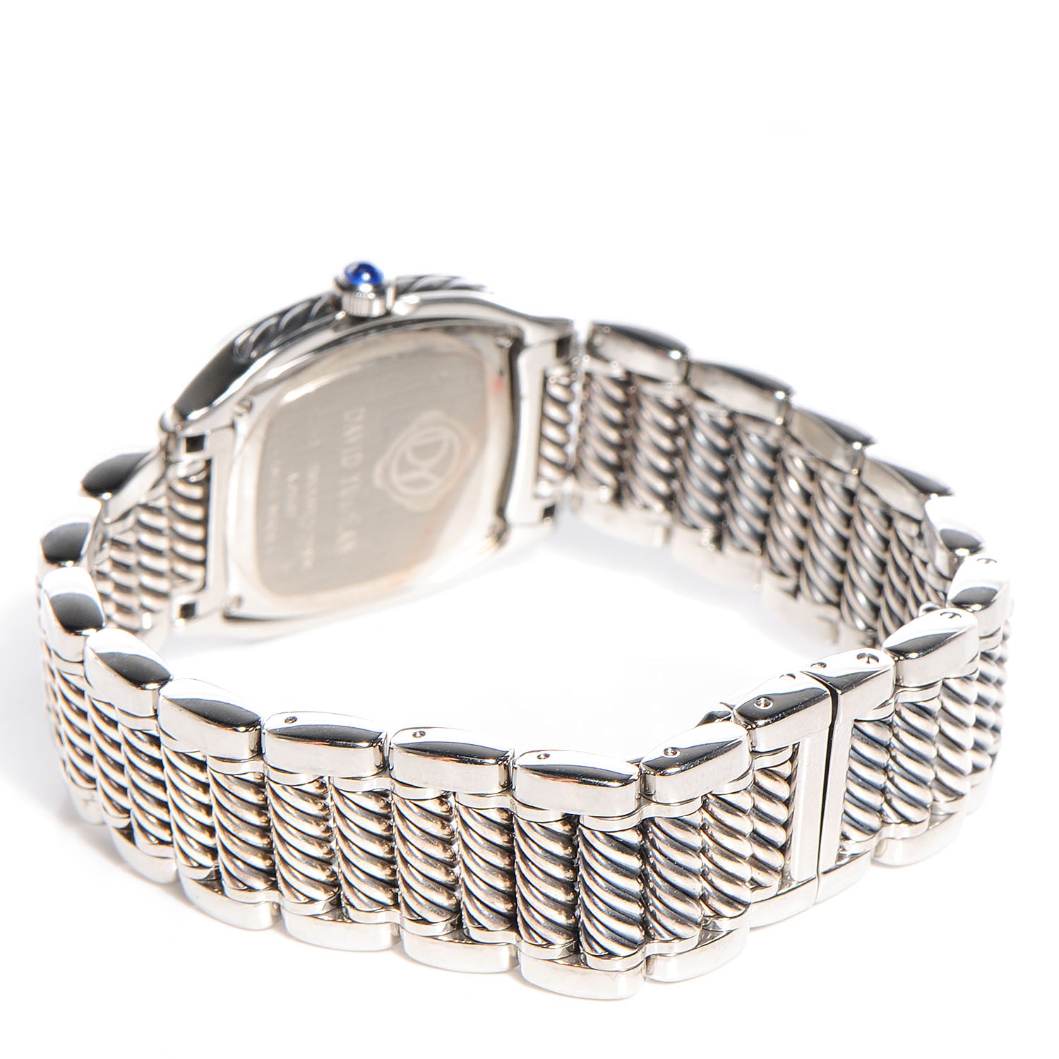David Yurman Stainless Steel Diamond Bezel Mother of Pearl 25mm Thoroughbred Quartz Watch 4 of 7
