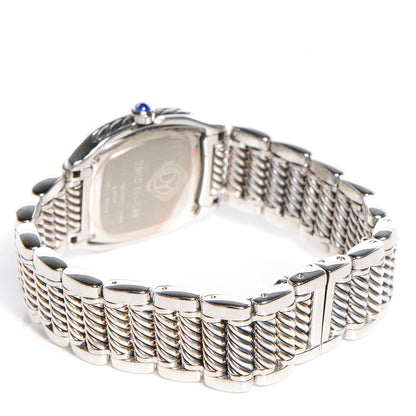 David Yurman Stainless Steel Diamond Bezel Mother of Pearl 25mm Thoroughbred Quartz Watch 4 of 7
