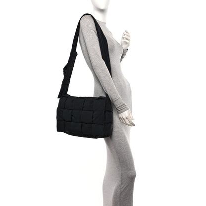 Bottega Veneta Nylon Intrecciato Padded Tech Maxi Cassette Bag Black 2 of 8