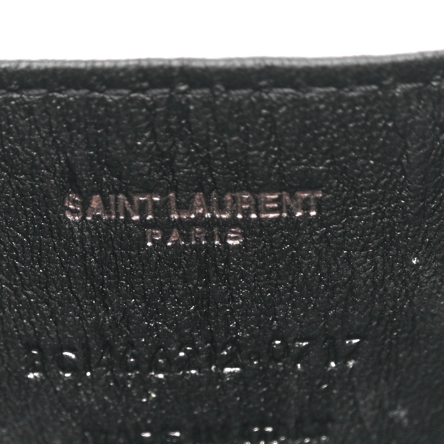 Saint Laurent Calfskin Crocodile Embossed Monogram Love Box Bag Black 5 of 9