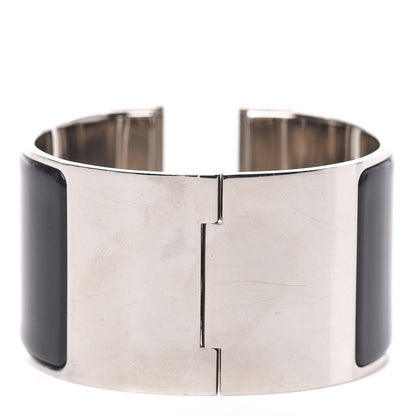 Hermes Enamel Extra Wide Clic Clac H Bracelet PM Black 3 of 6