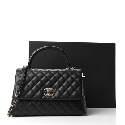 Chanel Caviar Quilted Small Coco Handle Flap Black 11 of 11