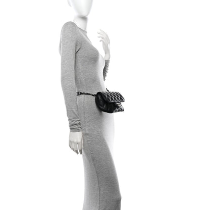 Chanel Calfskin Quilted CC Uniform Flap Belt Bag Black 2 of 11