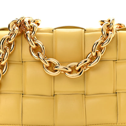 Bottega Veneta Lambskin Maxi Intreccio Padded Chain Cassette Crossbody Bag Corn 7 of 11