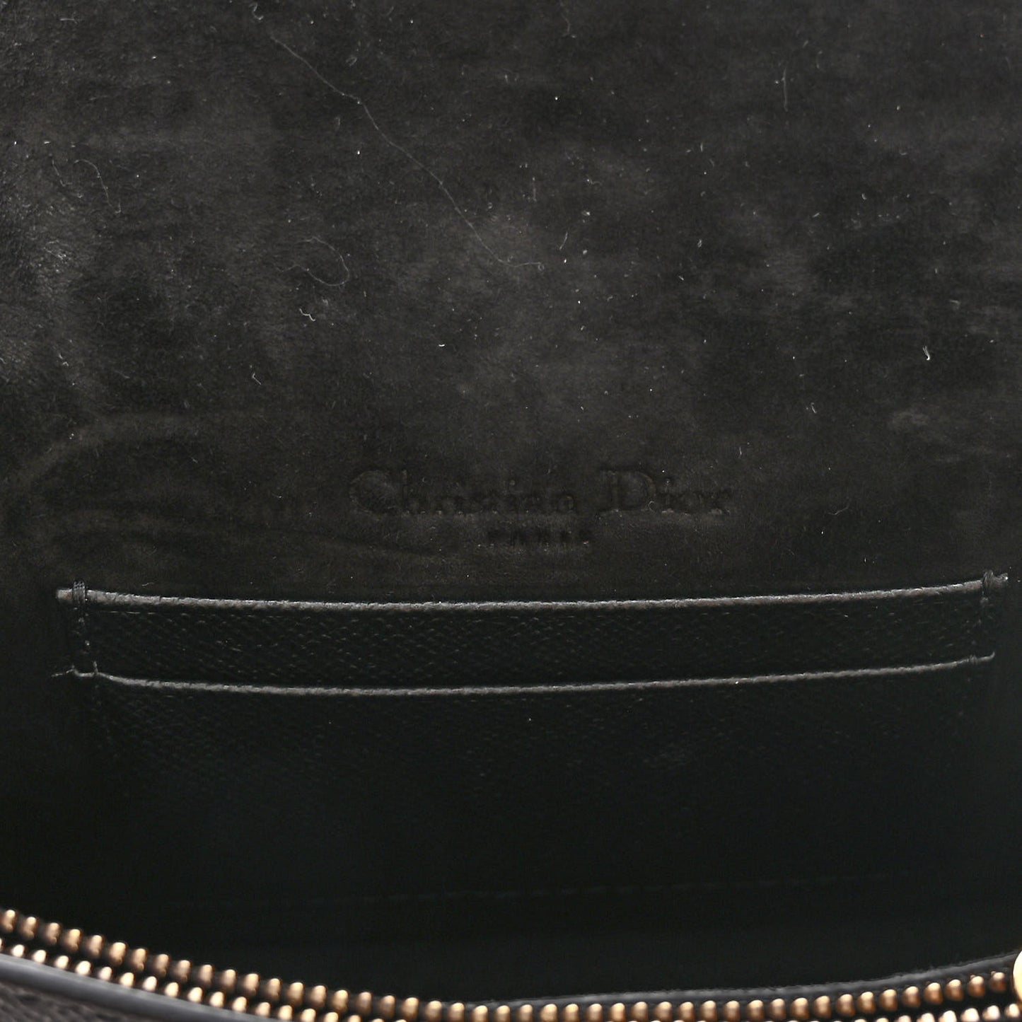 Grained Calfskin Saddle Belt Bag Black
