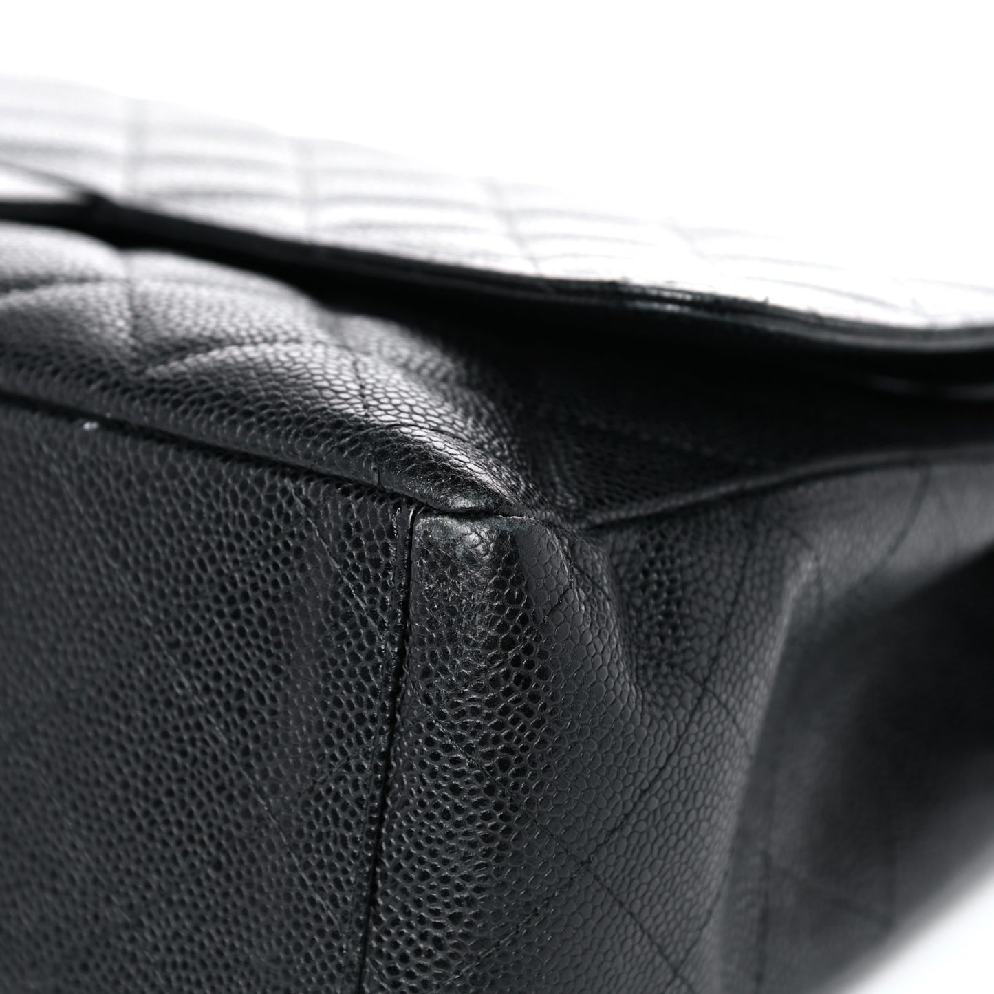 Caviar Quilted Maxi Double Flap Black