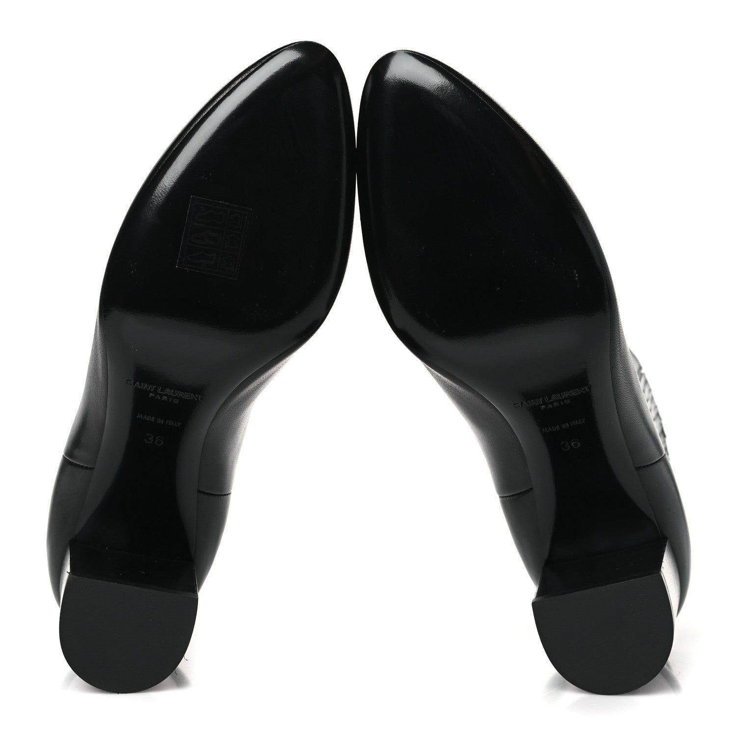 Saint Laurent Nappa Lou 75 Ankle Zip Boots 36 Black 5 of 9
