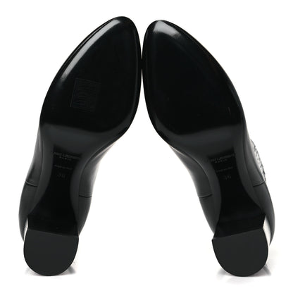 Saint Laurent Nappa Lou 75 Ankle Zip Boots 36 Black 5 of 9