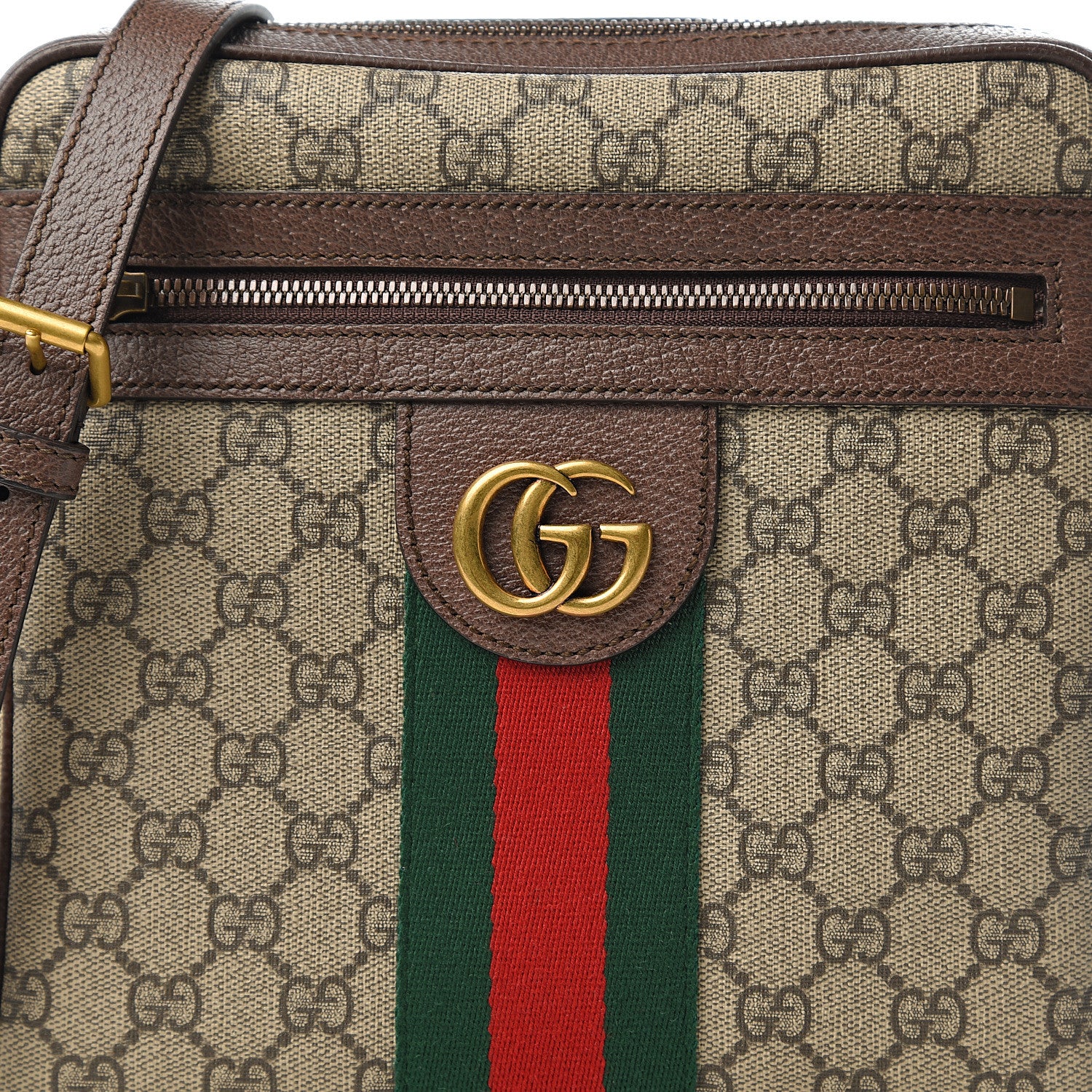 Gucci GG Supreme Monogram Web Small Ophidia Messenger Bag Brown 9 of 9