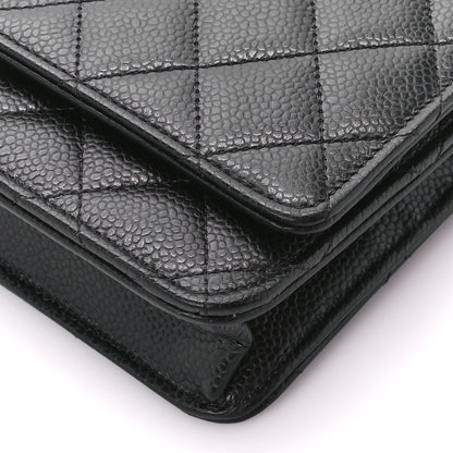 Chanel Caviar Quilted Wallet on Chain WOC Black 11 of 12