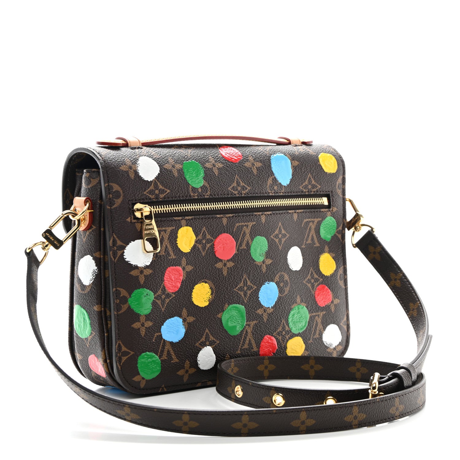 Louis Vuitton LV x YK Monogram Painted Dots Pochette Metis 3 of 10