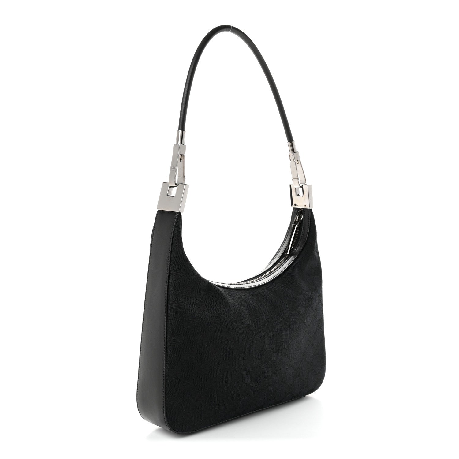 Gucci Monogram GG Small Clasp Hobo Black 2 of 10