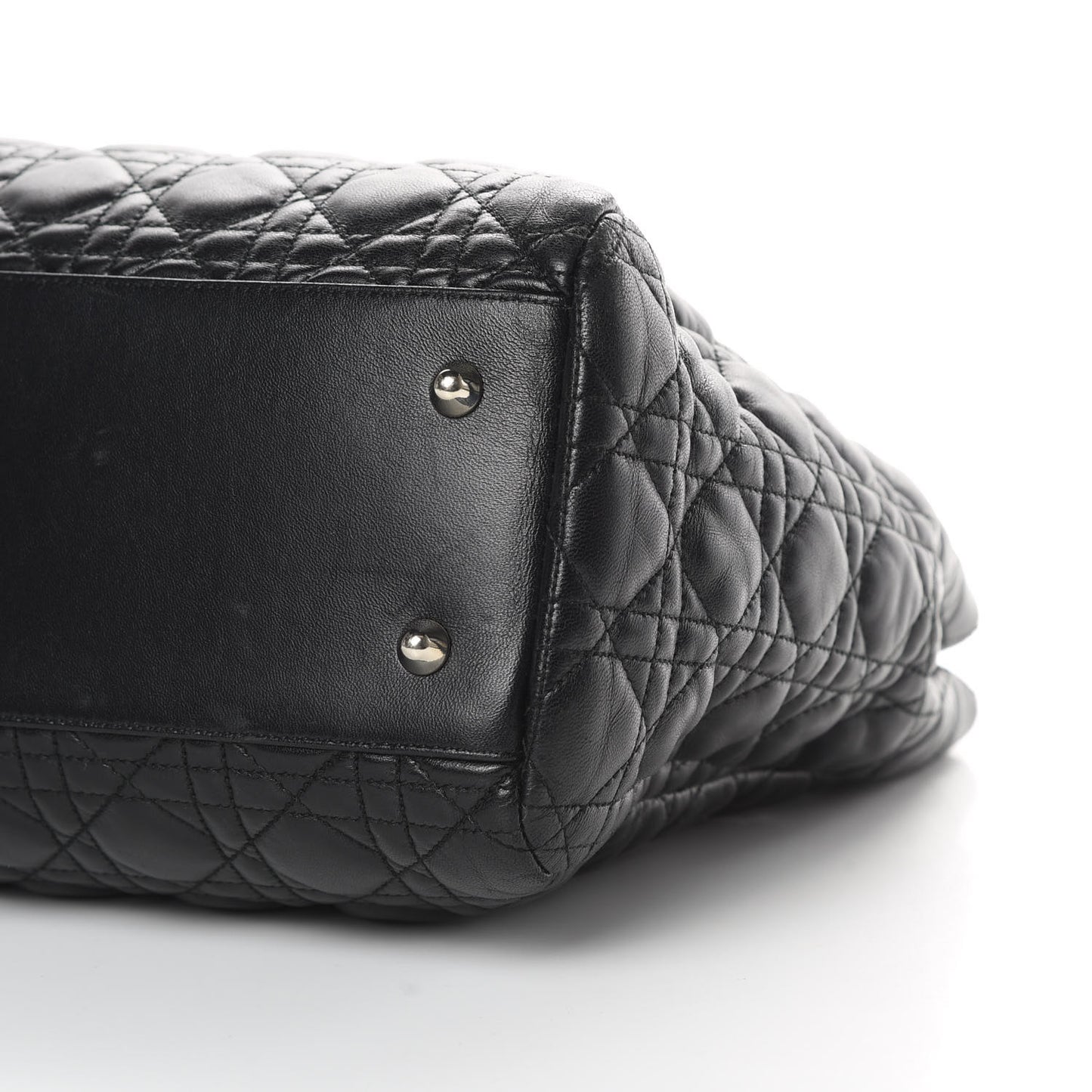 Lambskin Cannage Large Dior Soft Shopping Tote Black