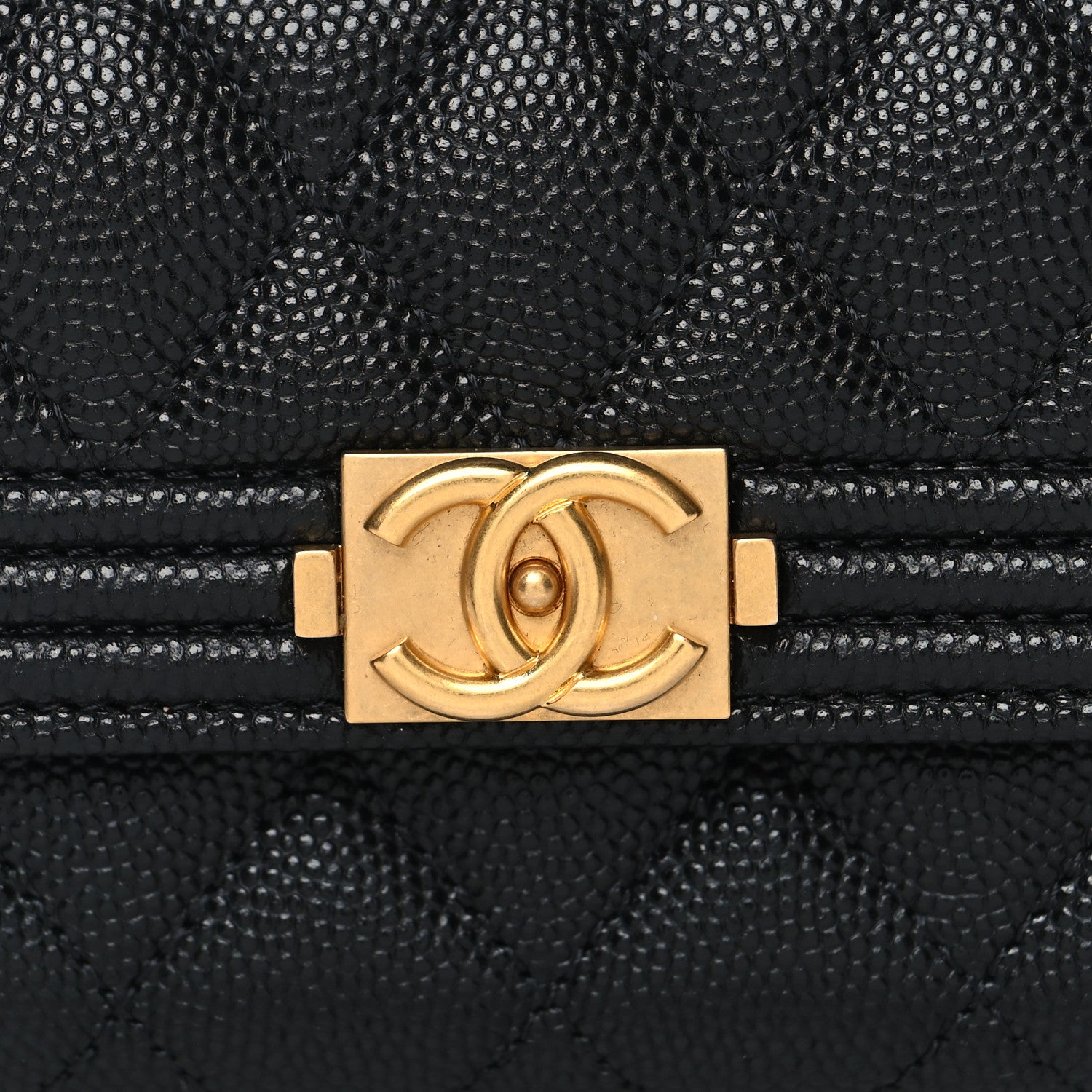 Chanel Caviar Quilted Boy Flap Card Holder Black 9 of 9