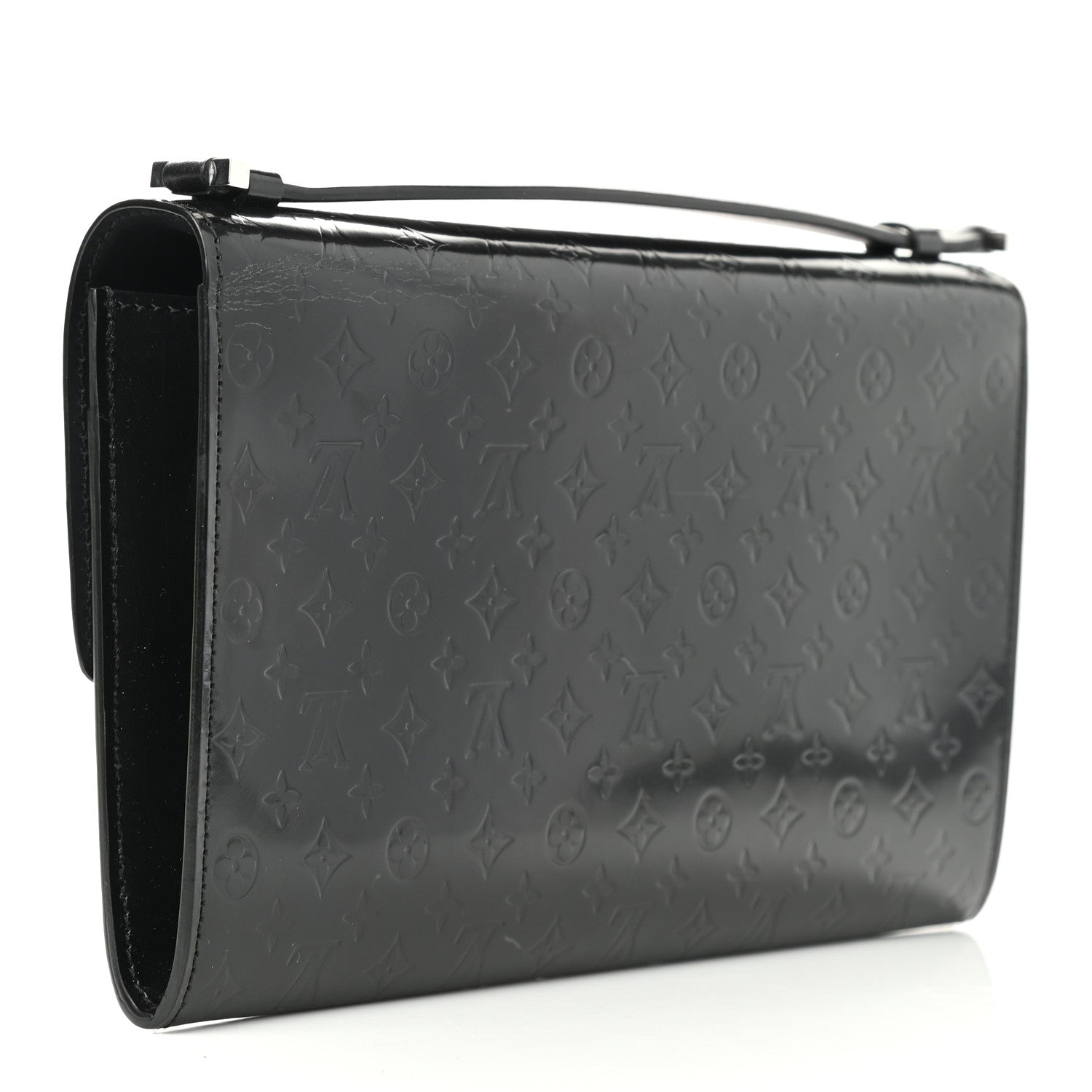 Louis Vuitton Monogram Glace Anouchka Pochette MM Black 3 of 9