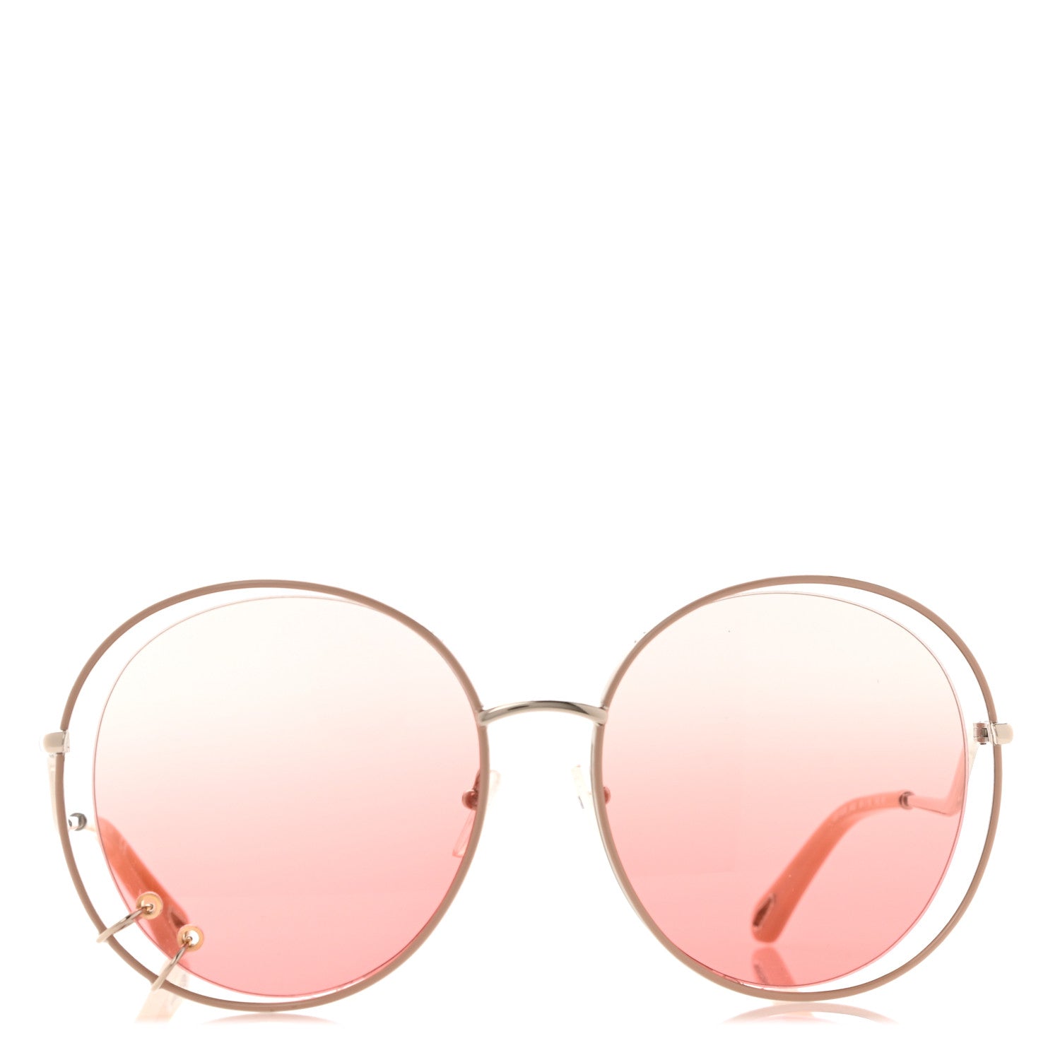 Chloe Oversize Round Sunglasses CE153S Gold Pink 3 of 7