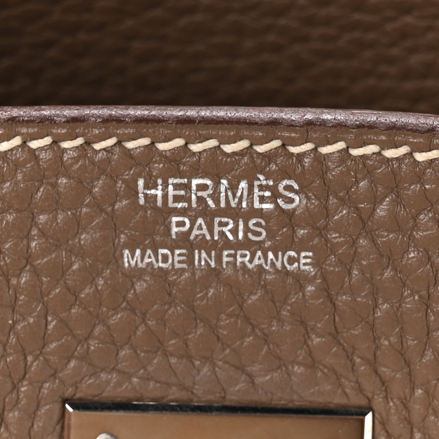 Hermes Taurillon Clemence Birkin 30 Etoupe 6 of 10