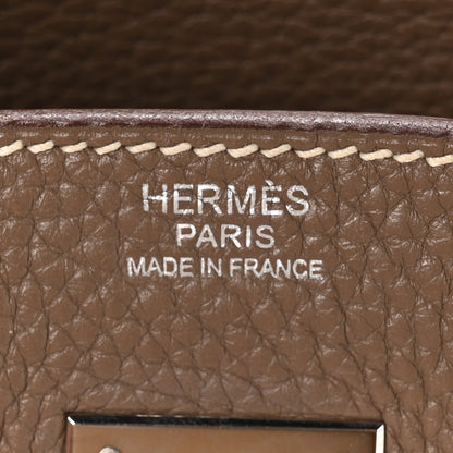 Hermes Taurillon Clemence Birkin 30 Etoupe 6 of 10