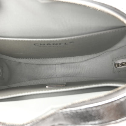 Chanel Metallic Lambskin Quilted CC In Love Heart Bag Silver 5 of 10