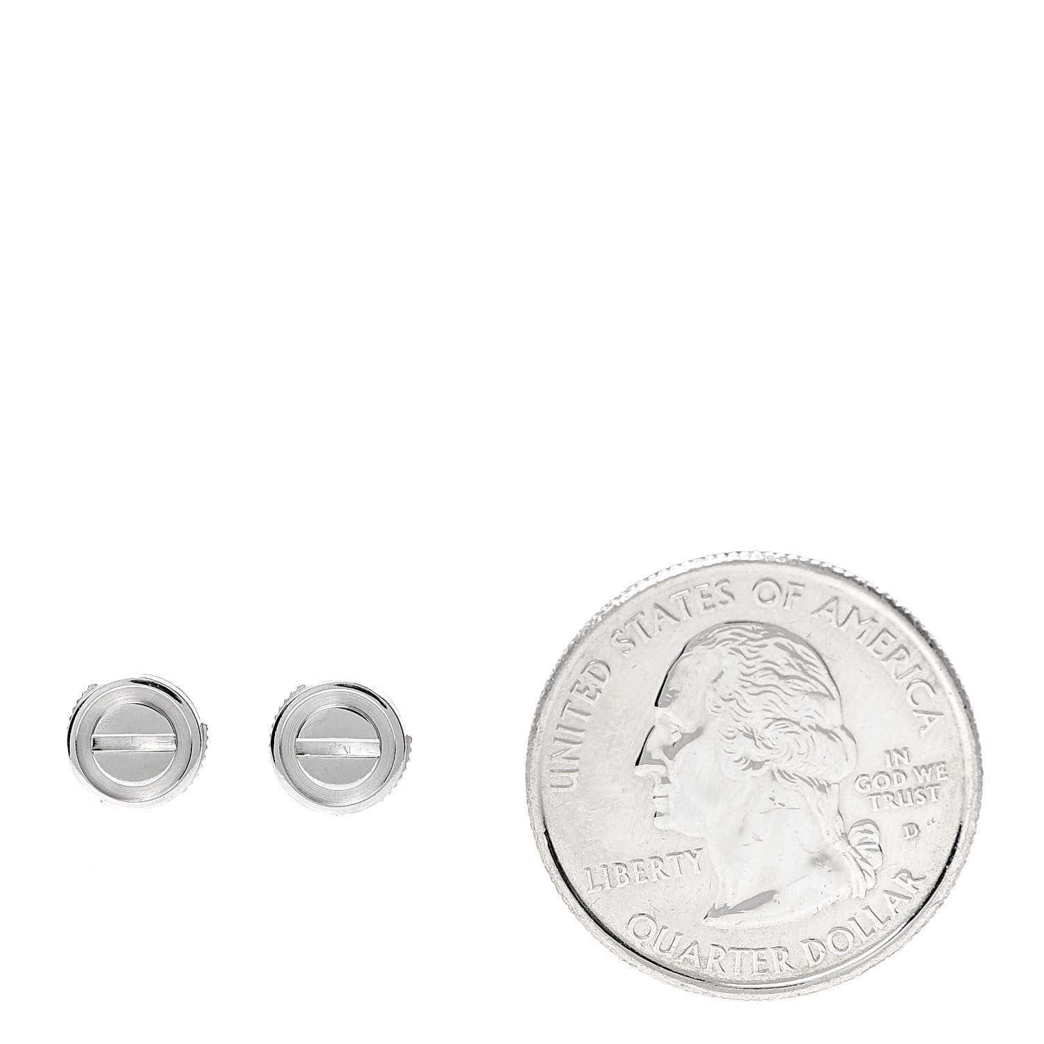 Cartier 18K White Gold LOVE Earrings 2 of 6