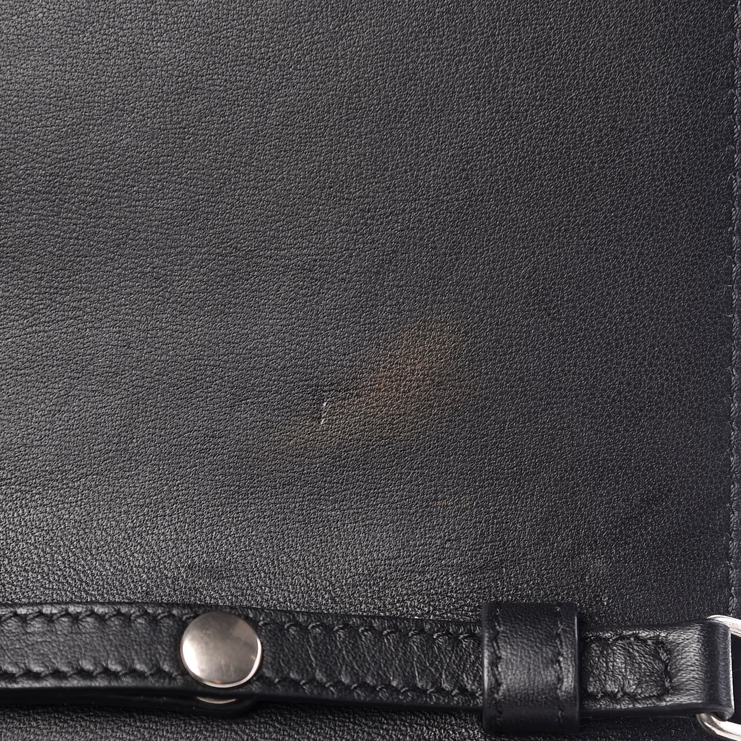 Celine Smooth Lambskin Frame Evening Chain Clutch Black White 16 of 16