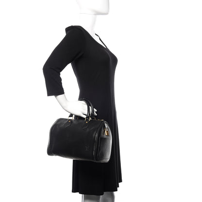 Louis Vuitton Epi Speedy 25 Black 2 of 15