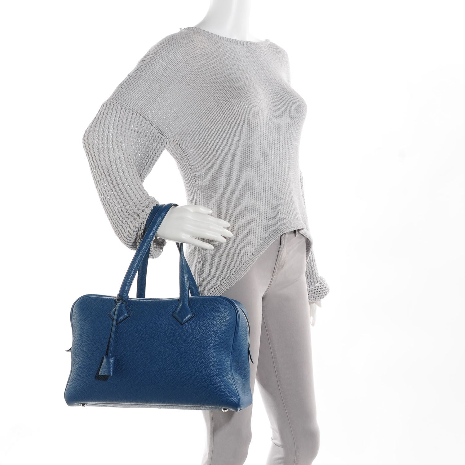 Hermes Taurillon Clemence Victoria II 35 Bleu De Galice 11 of 18