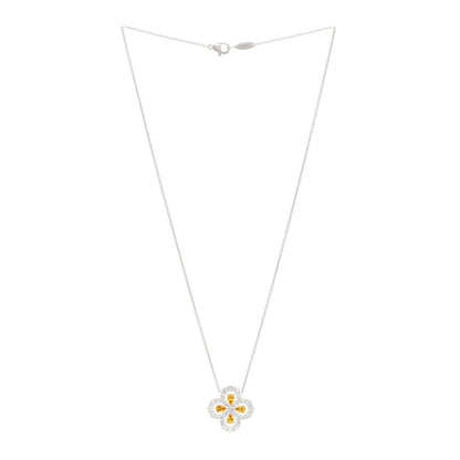 Harry Winston Platinum Diamond Yellow Sapphire Full Loop Pendant Necklace 3 of 5