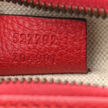 Gucci Grained Calfskin Small Logo Belt Bag Hibiscus Red 6 of 9