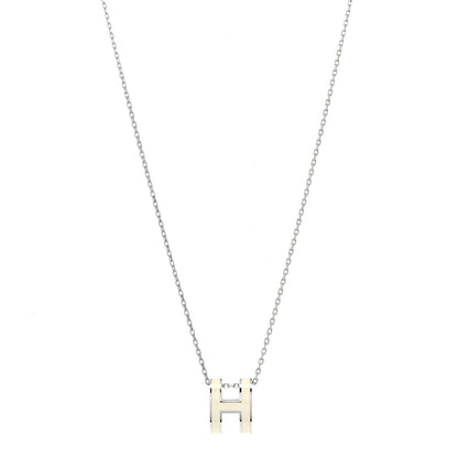 Hermes Palladium Pop H Pendant Necklace White 1 of 7