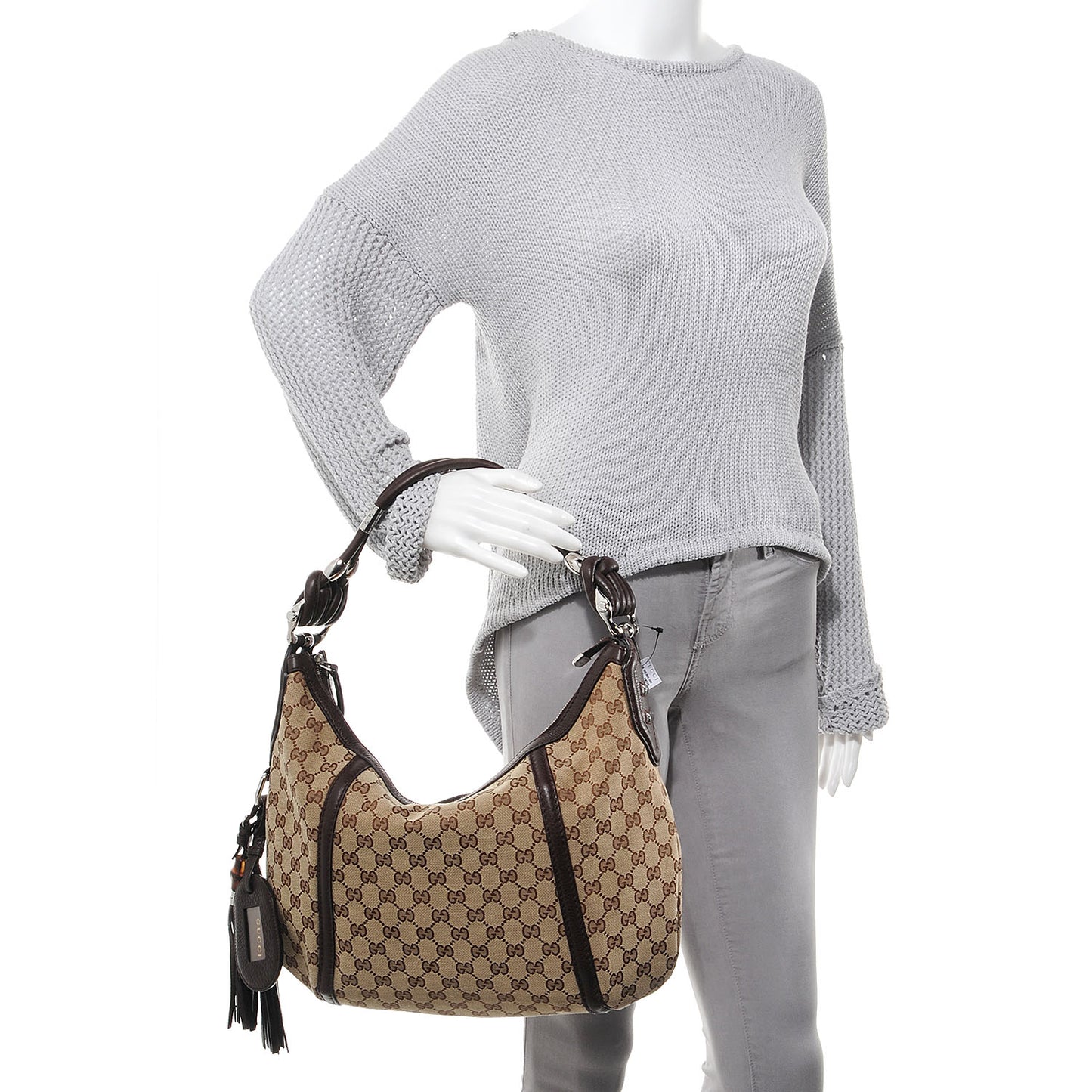 Monogram Medium Techno Horsebit Hobo Brown