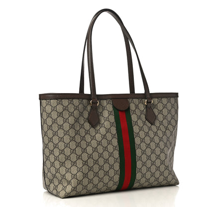 Gucci GG Supreme Monogram Medium Ophidia Shopping Tote Brown 3 of 10