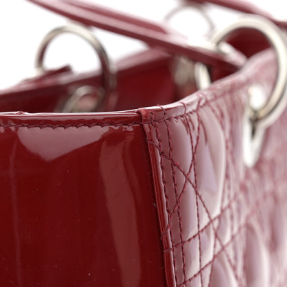 Christian Dior Patent Cannage Large Lady Dior Red 14 of 15